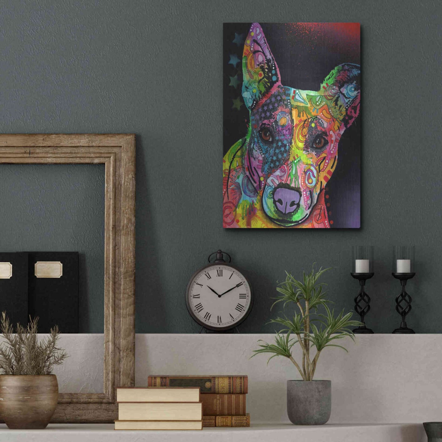 Luxe Metal Art 'Roxy' by Dean Russo, Metal Wall Art,12x16