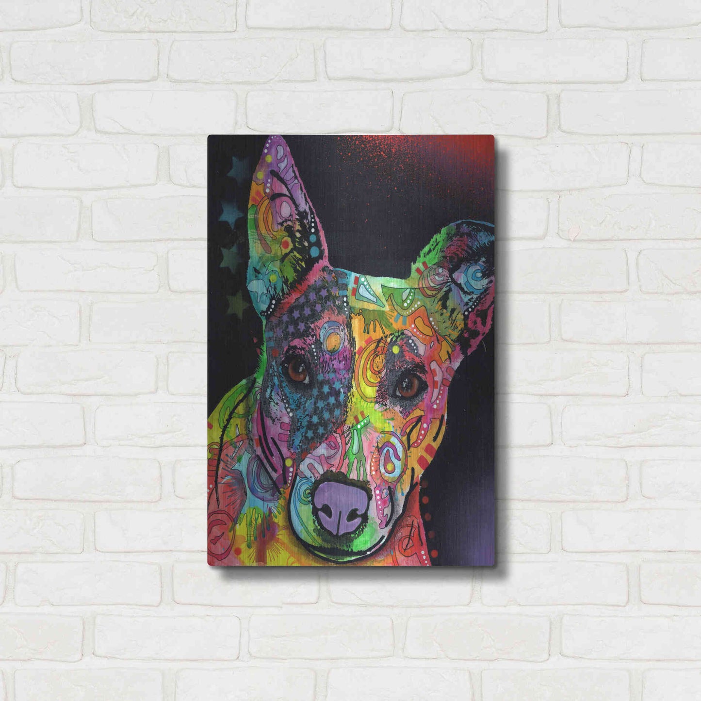 Luxe Metal Art 'Roxy' by Dean Russo, Metal Wall Art,16x24