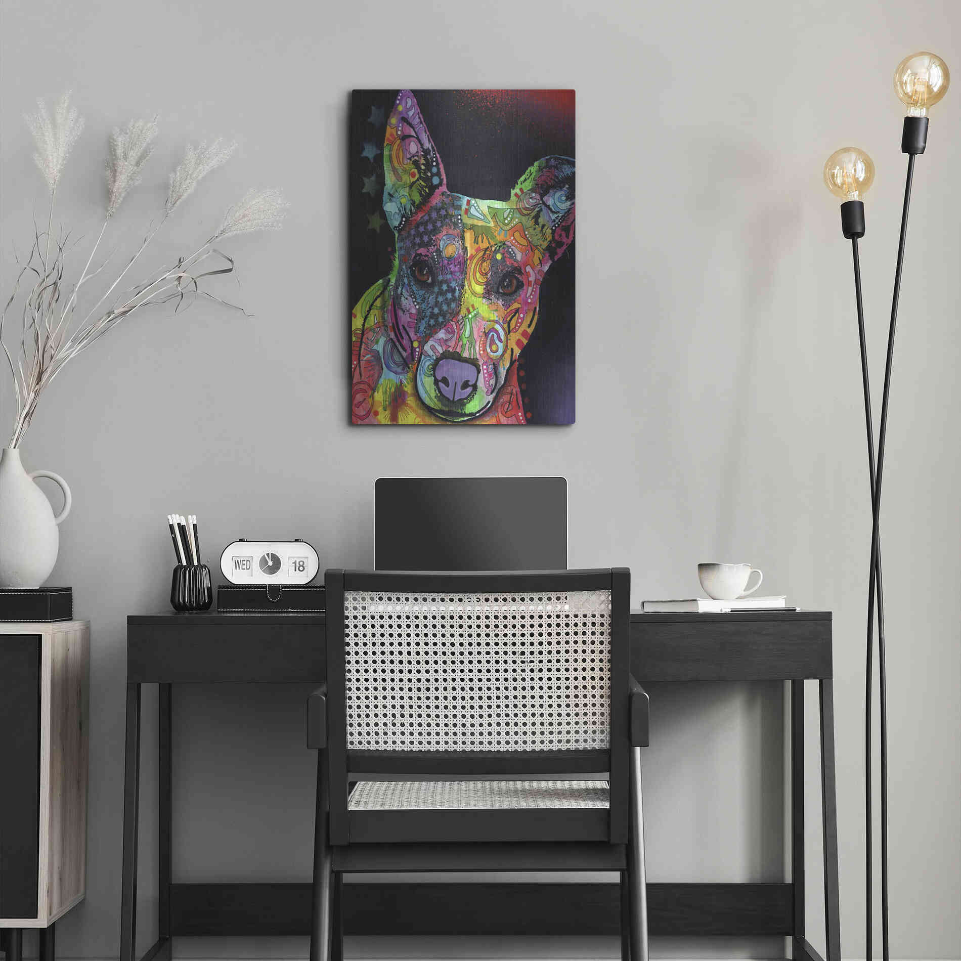 Luxe Metal Art 'Roxy' by Dean Russo, Metal Wall Art,16x24