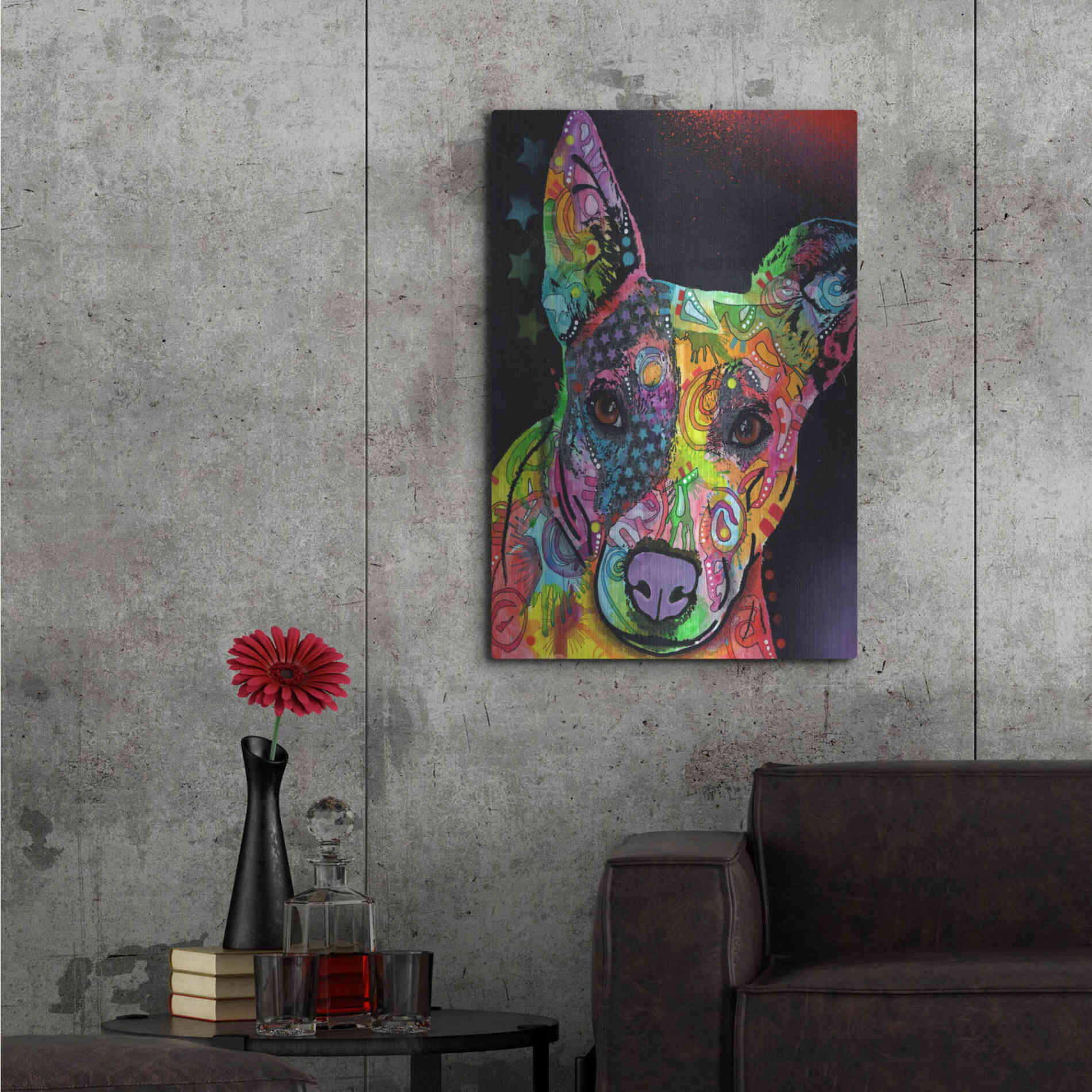 Luxe Metal Art 'Roxy' by Dean Russo, Metal Wall Art,24x36