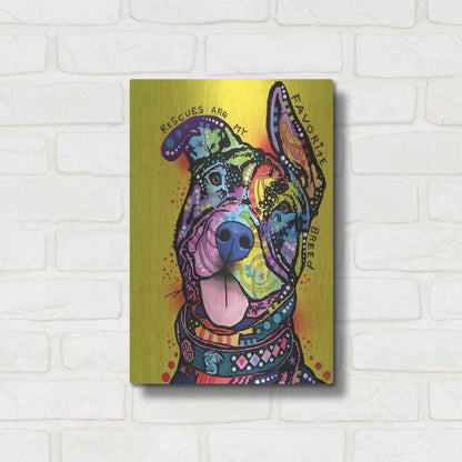 Luxe Metal Art 'My Favorite Breed' by Dean Russo, Metal Wall Art,12x16