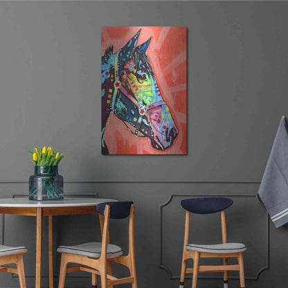 Luxe Metal Art 'Wc Horse 3' by Dean Russo, Metal Wall Art,24x36