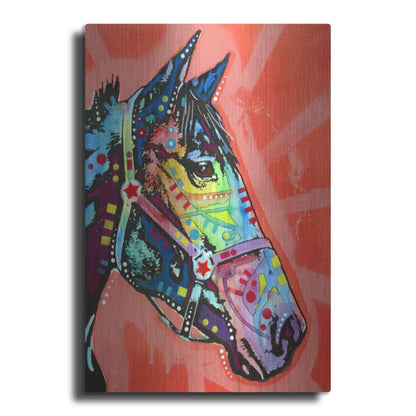 Luxe Metal Art 'Wc Horse 3' by Dean Russo, Metal Wall Art