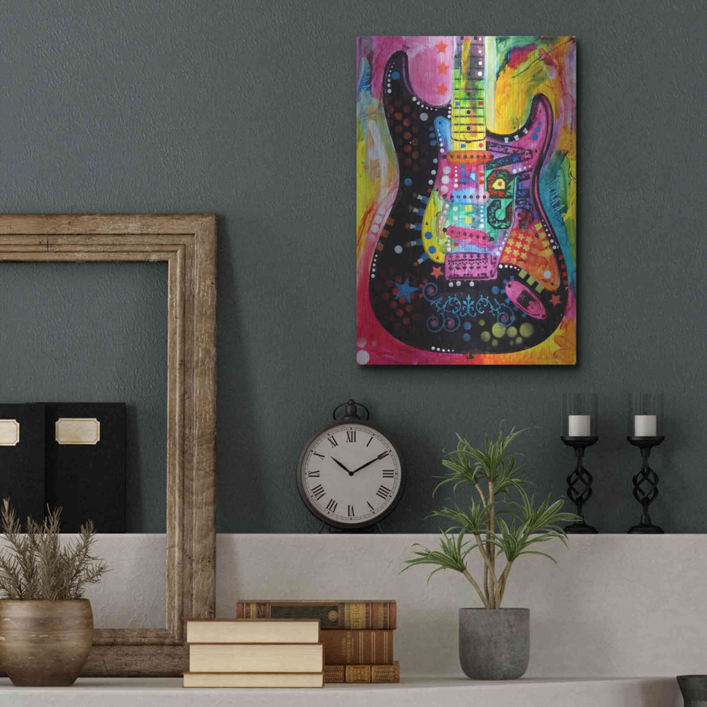 Luxe Metal Art 'Lenny Strat' by Dean Russo, Metal Wall Art,12x16