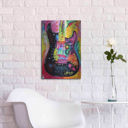 Luxe Metal Art 'Lenny Strat' by Dean Russo, Metal Wall Art,16x24