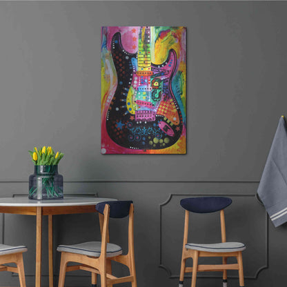 Luxe Metal Art 'Lenny Strat' by Dean Russo, Metal Wall Art,24x36