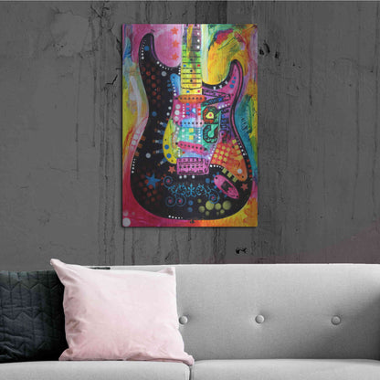 Luxe Metal Art 'Lenny Strat' by Dean Russo, Metal Wall Art,24x36