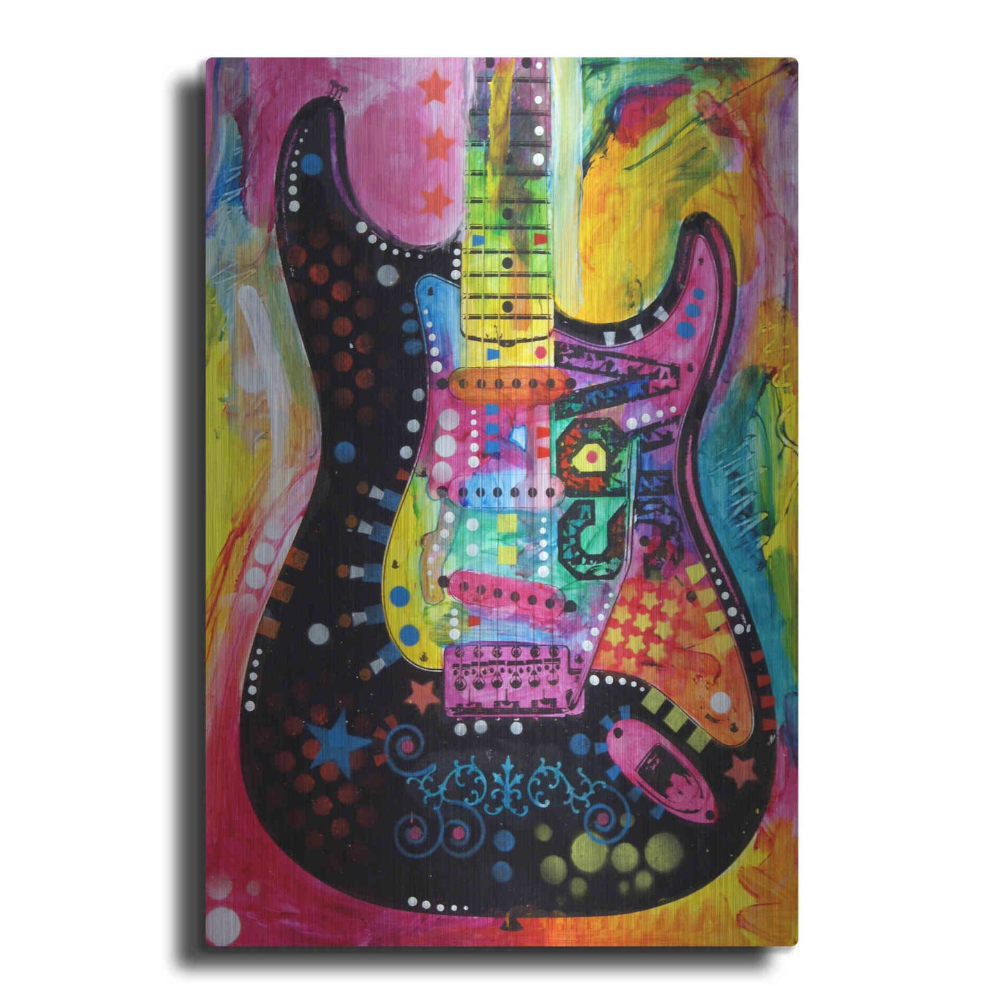 Luxe Metal Art 'Lenny Strat' by Dean Russo, Metal Wall Art