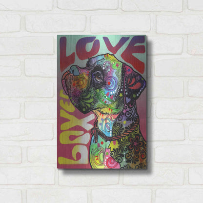 Luxe Metal Art 'Boxer Luv' by Dean Russo, Metal Wall Art,12x16