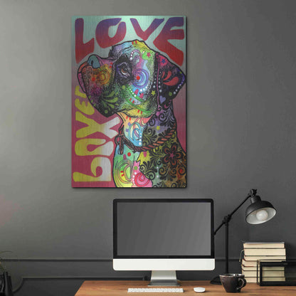 Luxe Metal Art 'Boxer Luv' by Dean Russo, Metal Wall Art,24x36