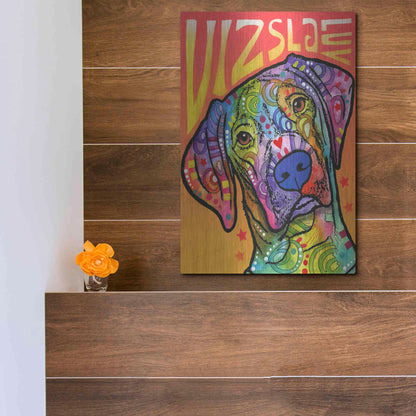 Luxe Metal Art 'Vizsla Luv' by Dean Russo, Metal Wall Art,12x16