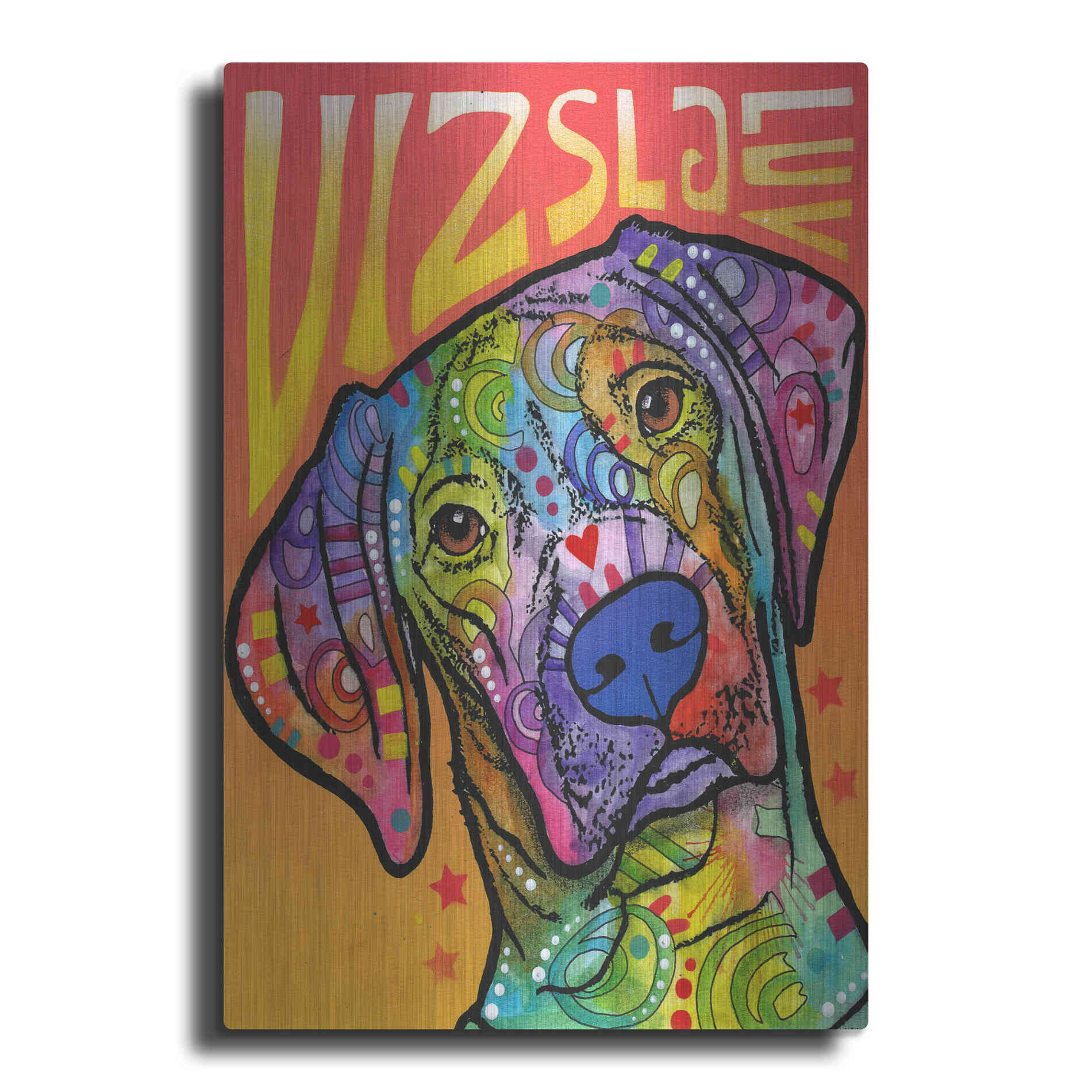 Luxe Metal Art 'Vizsla Luv' by Dean Russo, Metal Wall Art