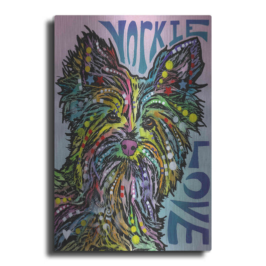 Luxe Metal Art 'Yorkie Luv' by Dean Russo, Metal Wall Art