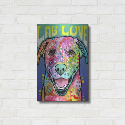 Luxe Metal Art 'Lab Love' by Dean Russo, Metal Wall Art,16x24