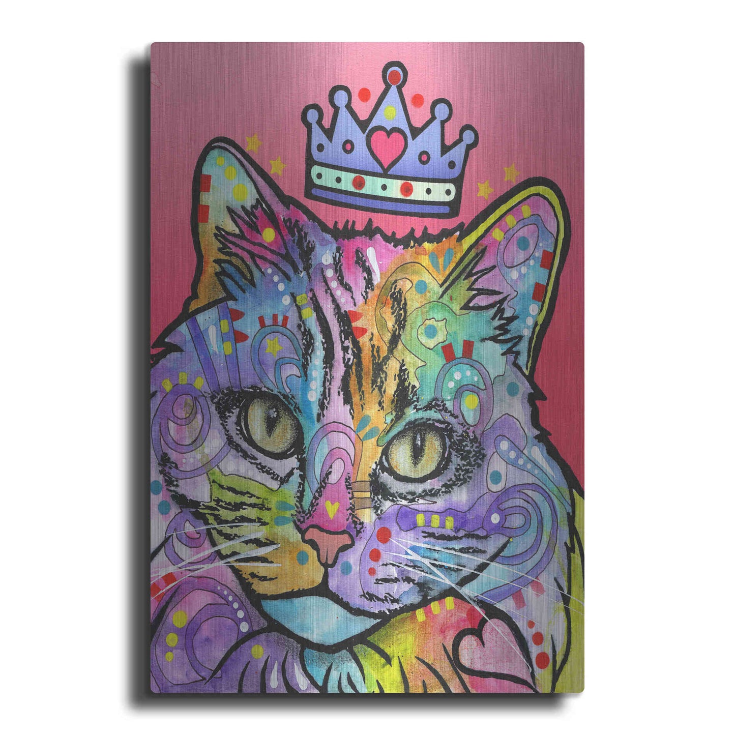 Luxe Metal Art 'Love Cat 5' by Dean Russo, Metal Wall Art