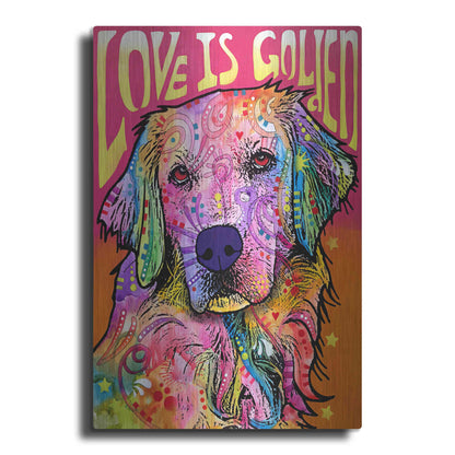 Luxe Metal Art 'Love Is Golden' by Dean Russo, Metal Wall Art