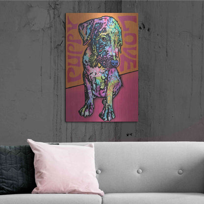 Luxe Metal Art 'Puppy Love' by Dean Russo, Metal Wall Art,24x36