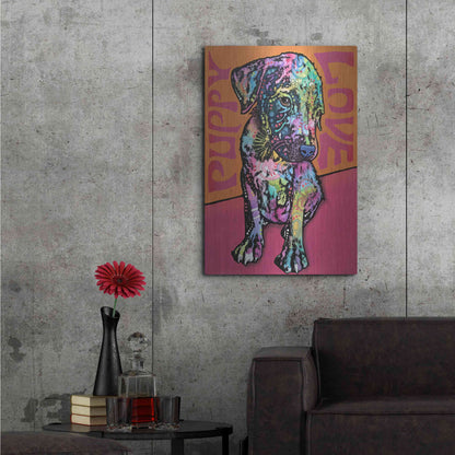 Luxe Metal Art 'Puppy Love' by Dean Russo, Metal Wall Art,24x36