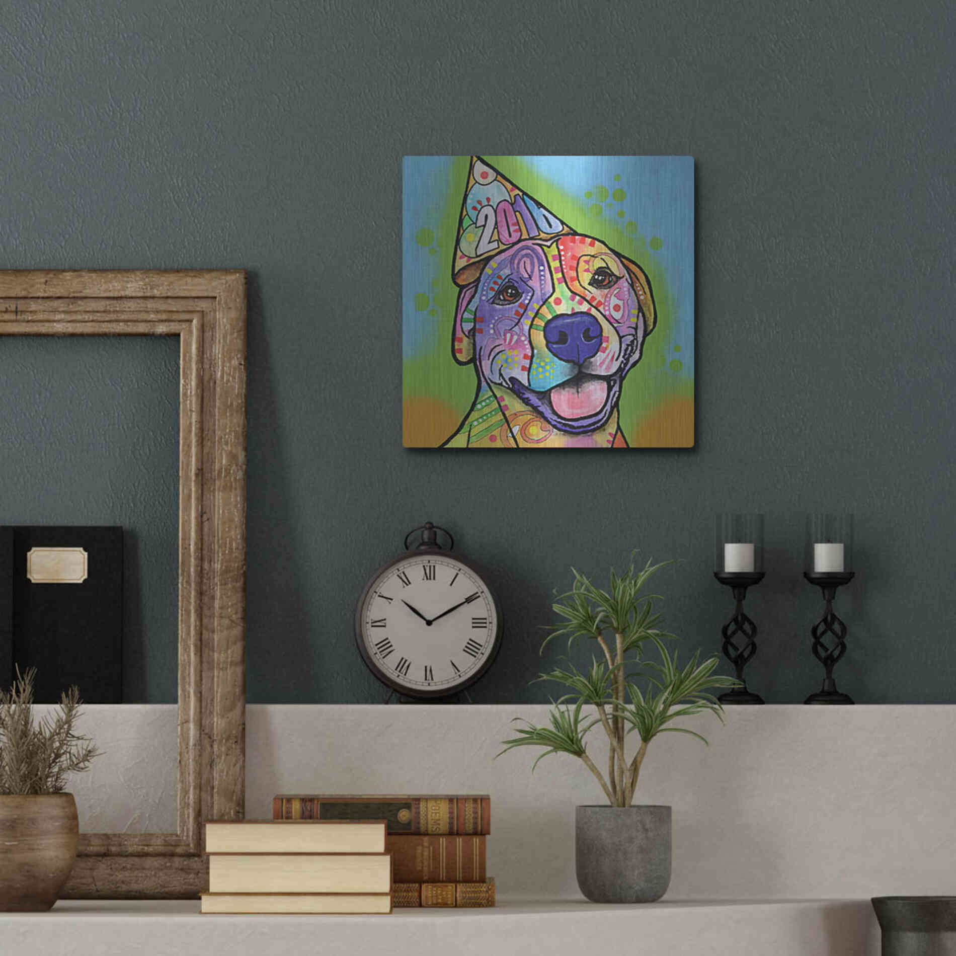 Luxe Metal Art 'Calendar Roxy' by Dean Russo, Metal Wall Art,12x12