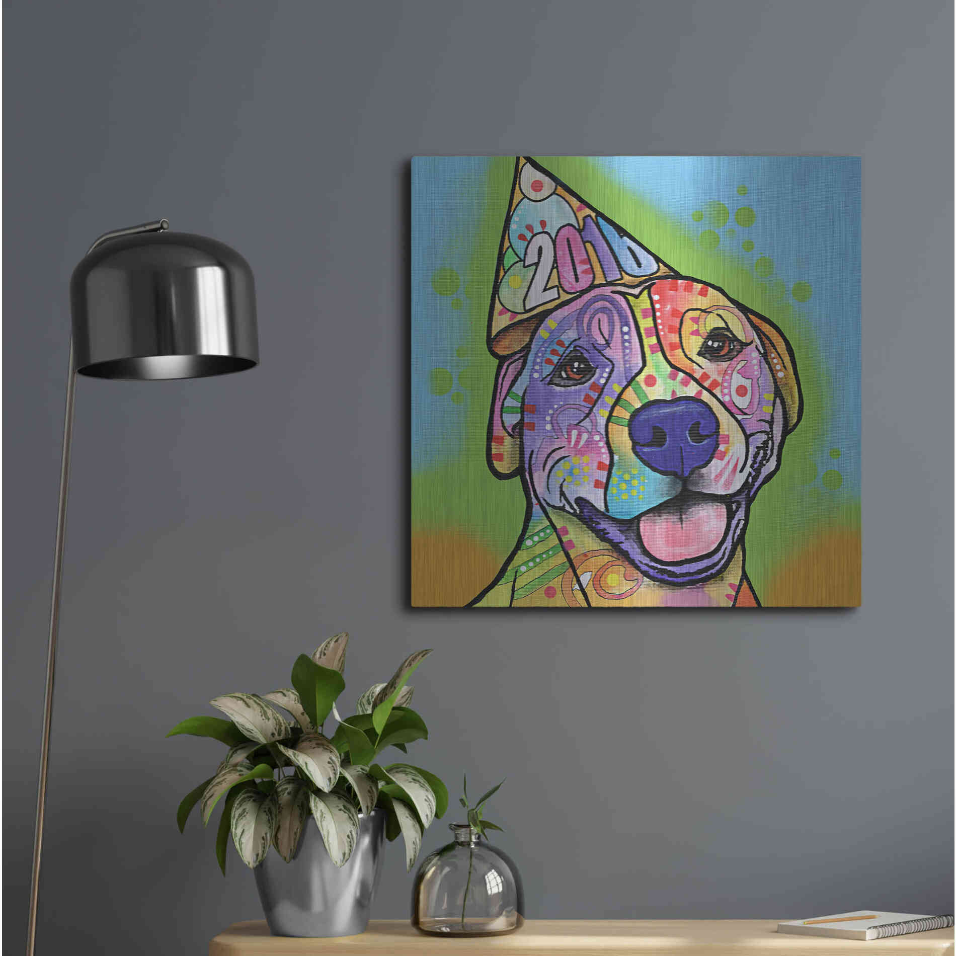 Luxe Metal Art 'Calendar Roxy' by Dean Russo, Metal Wall Art,24x24