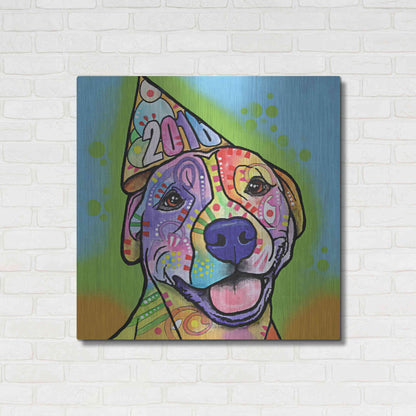 Luxe Metal Art 'Calendar Roxy' by Dean Russo, Metal Wall Art,36x36