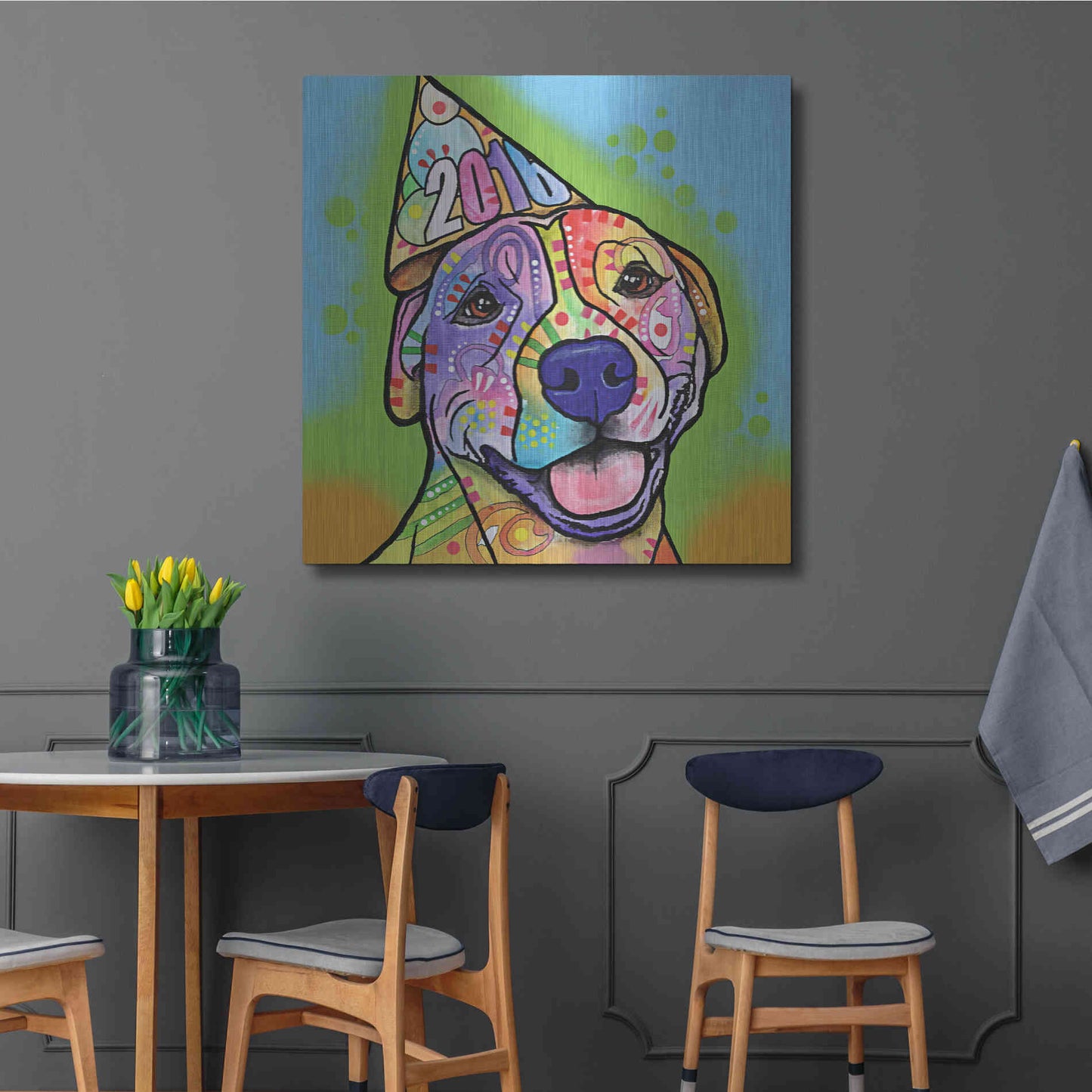 Luxe Metal Art 'Calendar Roxy' by Dean Russo, Metal Wall Art,36x36