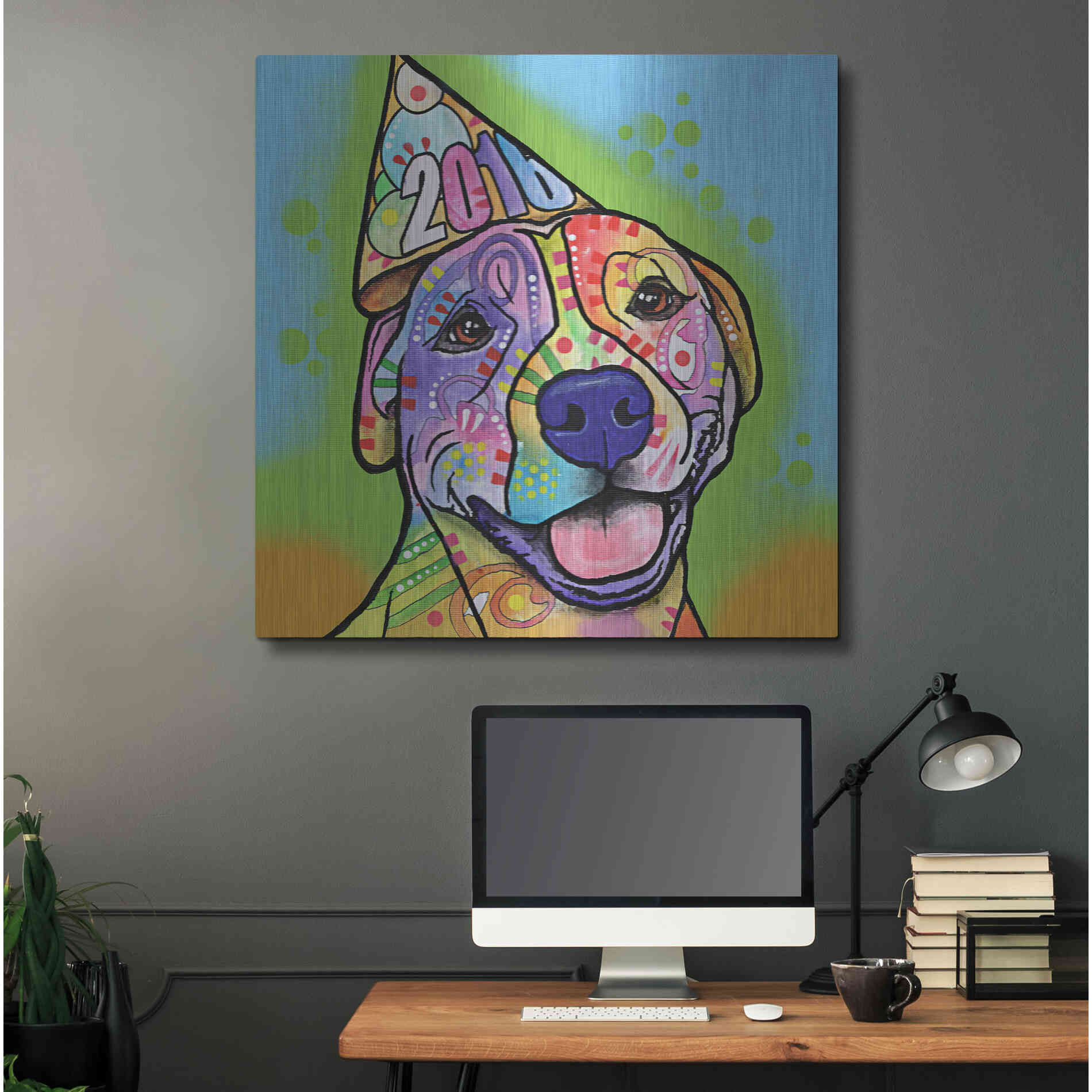 Luxe Metal Art 'Calendar Roxy' by Dean Russo, Metal Wall Art,36x36