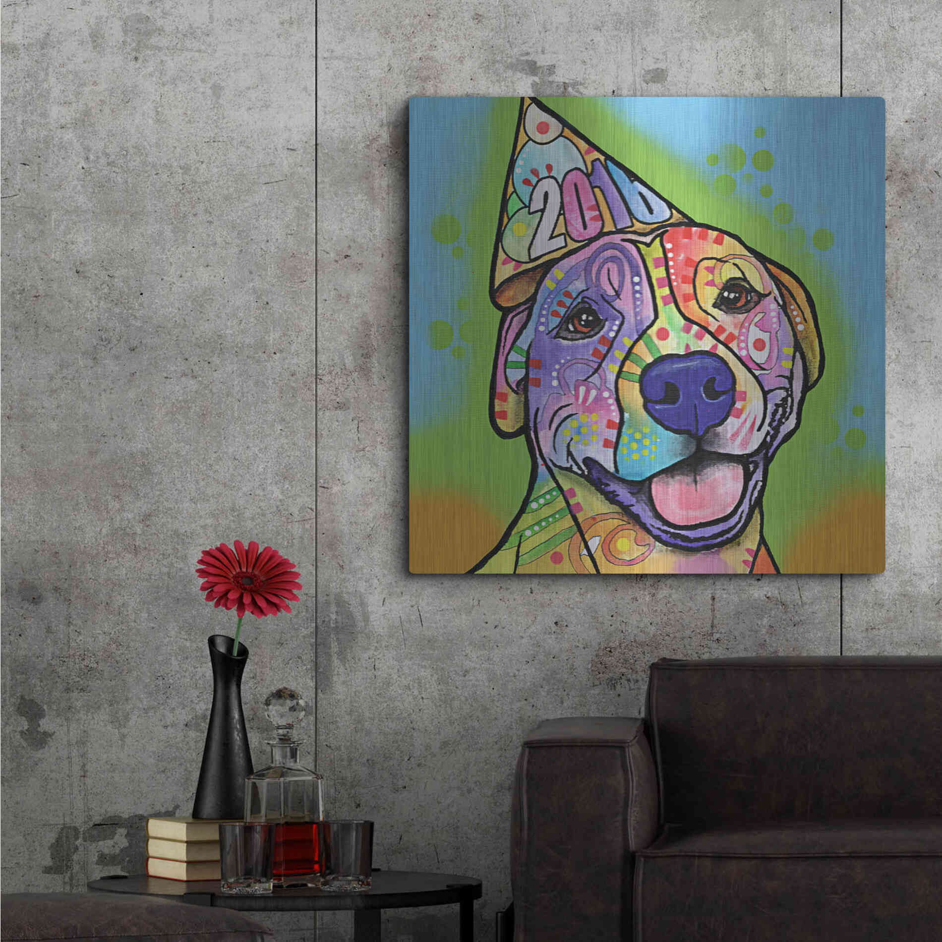 Luxe Metal Art 'Calendar Roxy' by Dean Russo, Metal Wall Art,36x36