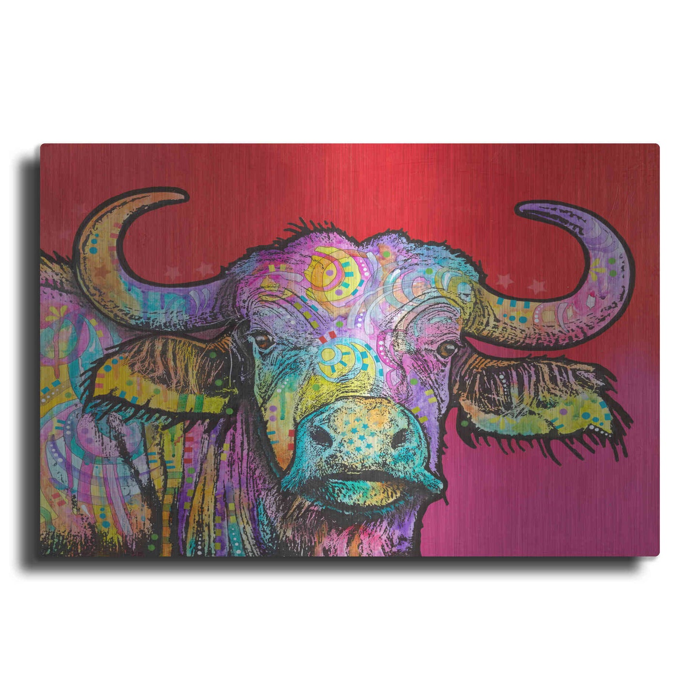 Luxe Metal Art 'Wildebeest' by Dean Russo, Metal Wall Art