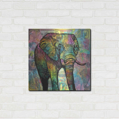 Luxe Metal Art 'Elephant Torn' by Dean Russo, Metal Wall Art,24x24