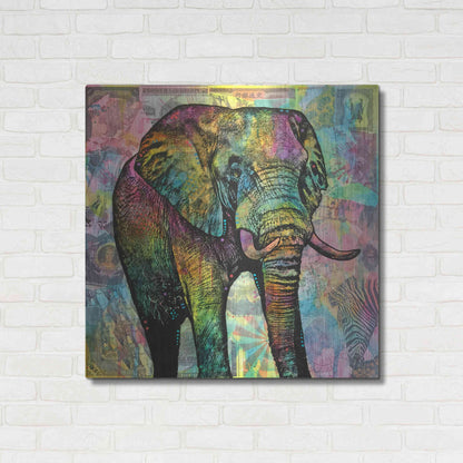 Luxe Metal Art 'Elephant Torn' by Dean Russo, Metal Wall Art,36x36