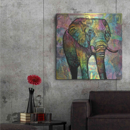 Luxe Metal Art 'Elephant Torn' by Dean Russo, Metal Wall Art,36x36