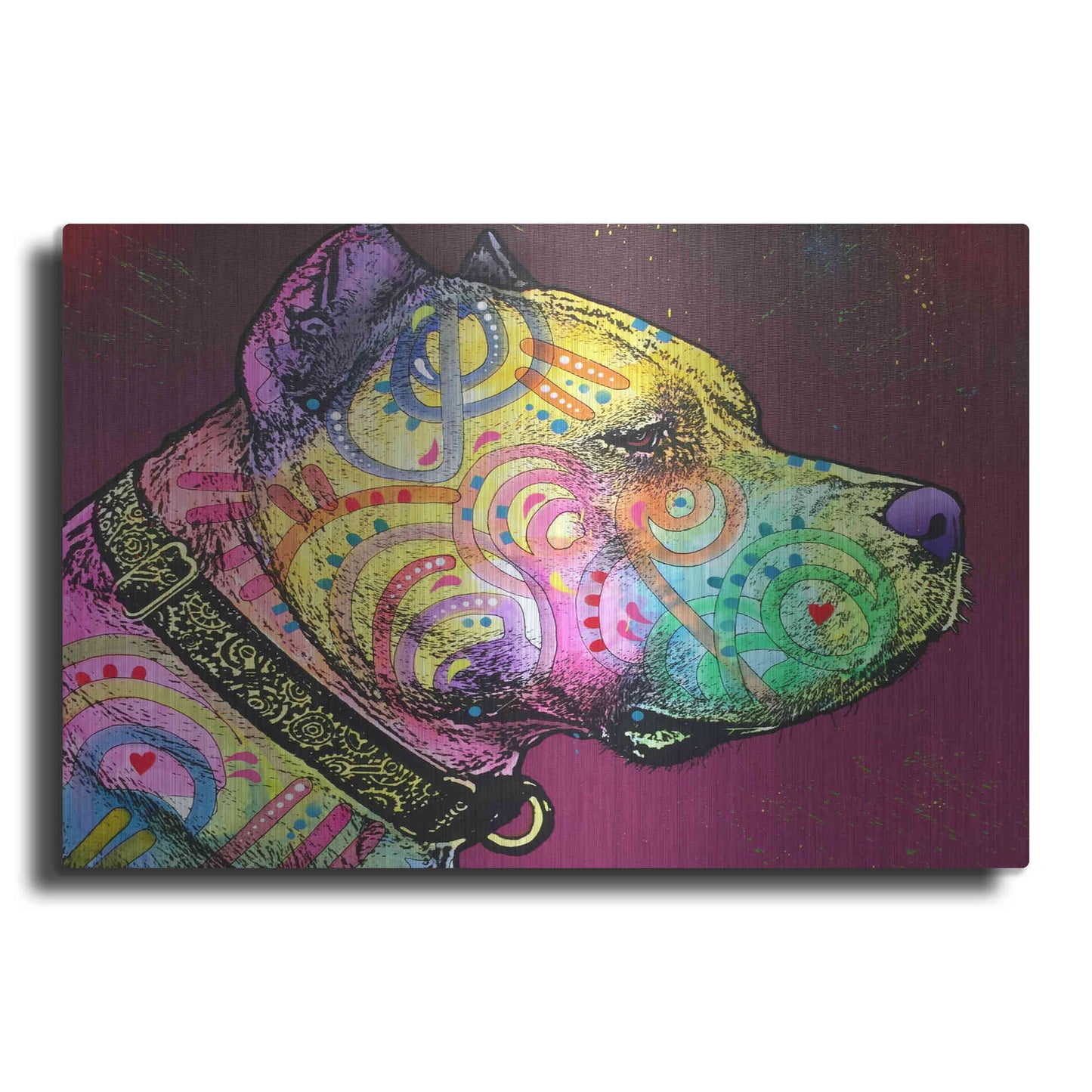 Luxe Metal Art 'Pitbull Soul' by Dean Russo, Metal Wall Art