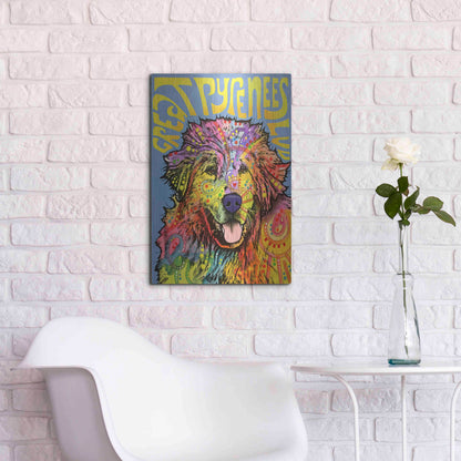 Luxe Metal Art 'Great Pyrenees' by Dean Russo, Metal Wall Art,16x24