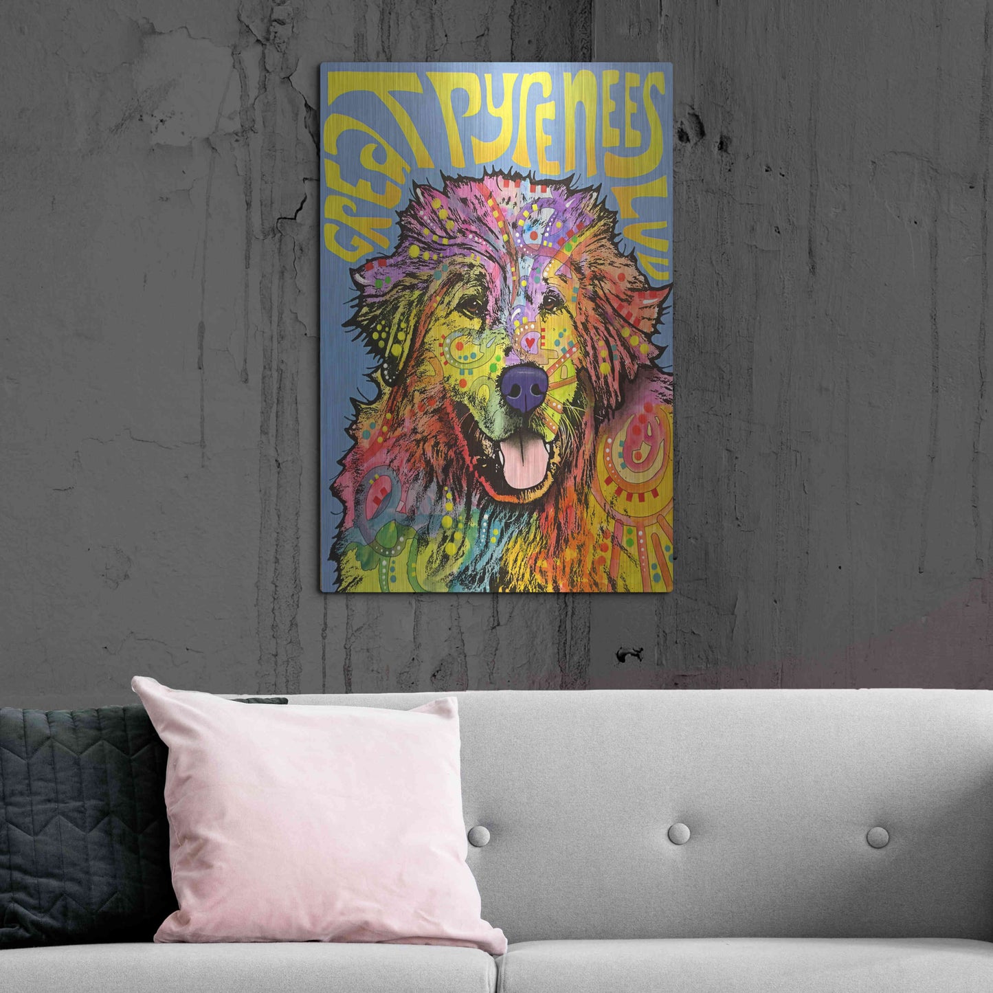 Luxe Metal Art 'Great Pyrenees' by Dean Russo, Metal Wall Art,24x36