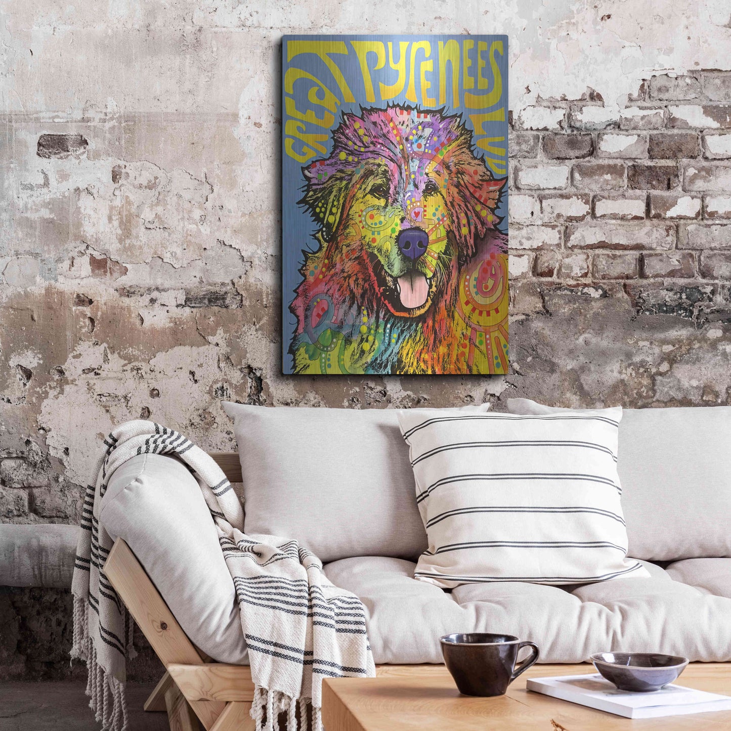 Luxe Metal Art 'Great Pyrenees' by Dean Russo, Metal Wall Art,24x36