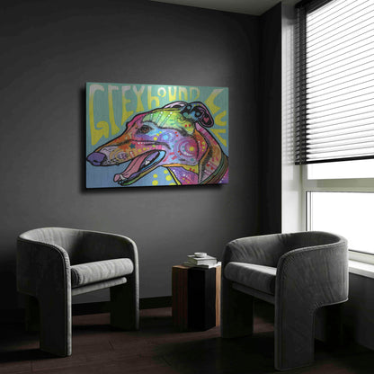 Luxe Metal Art 'Greyhound Luv' by Dean Russo, Metal Wall Art,24x16