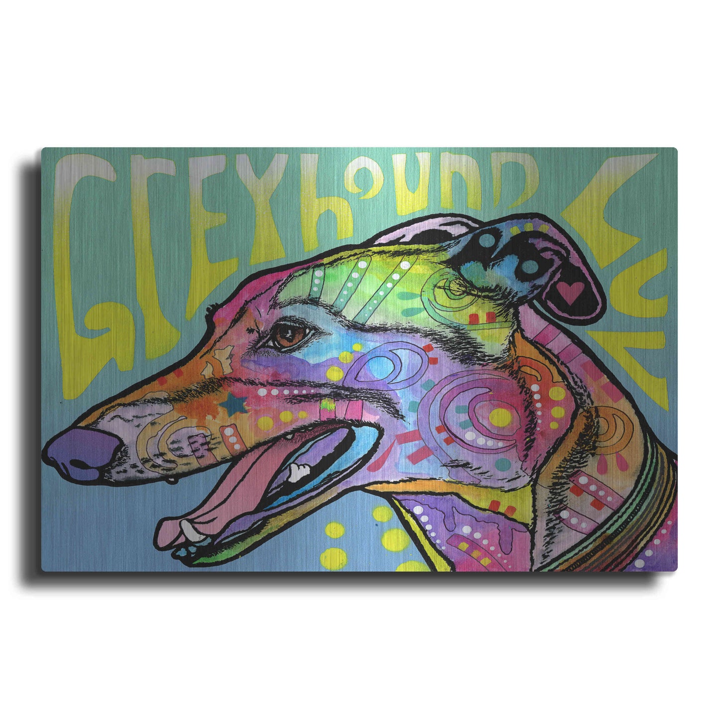 Luxe Metal Art 'Greyhound Luv' by Dean Russo, Metal Wall Art