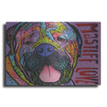 Luxe Metal Art 'Mastiff Love' by Dean Russo, Metal Wall Art