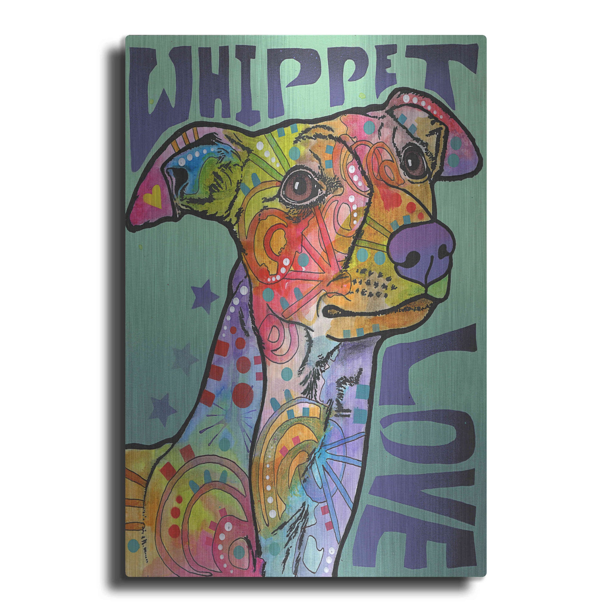 Luxe Metal Art 'Whippet Love' by Dean Russo, Metal Wall Art