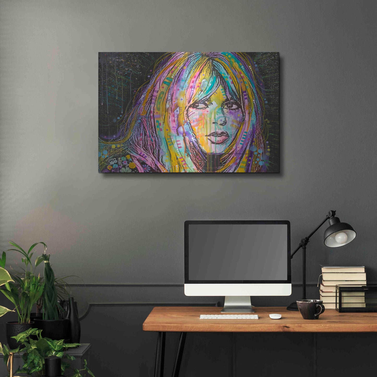 Luxe Metal Art 'Bardot1' by Dean Russo, Metal Wall Art,36x24