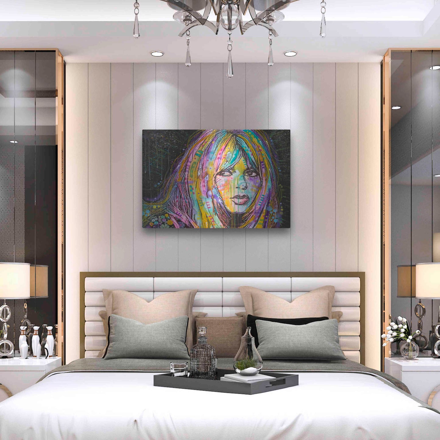 Luxe Metal Art 'Bardot1' by Dean Russo, Metal Wall Art,36x24