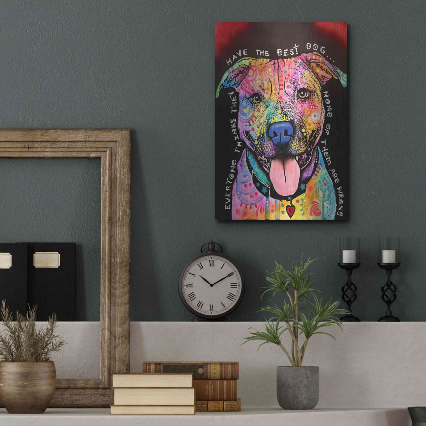 Luxe Metal Art 'Best Dog' by Dean Russo, Metal Wall Art,12x16