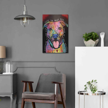 Luxe Metal Art 'Best Dog' by Dean Russo, Metal Wall Art,16x24