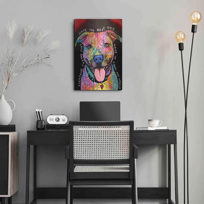 Luxe Metal Art 'Best Dog' by Dean Russo, Metal Wall Art,16x24