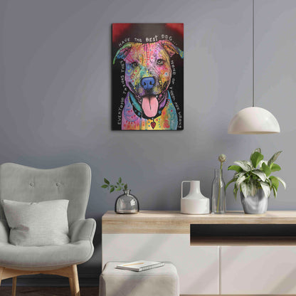 Luxe Metal Art 'Best Dog' by Dean Russo, Metal Wall Art,16x24