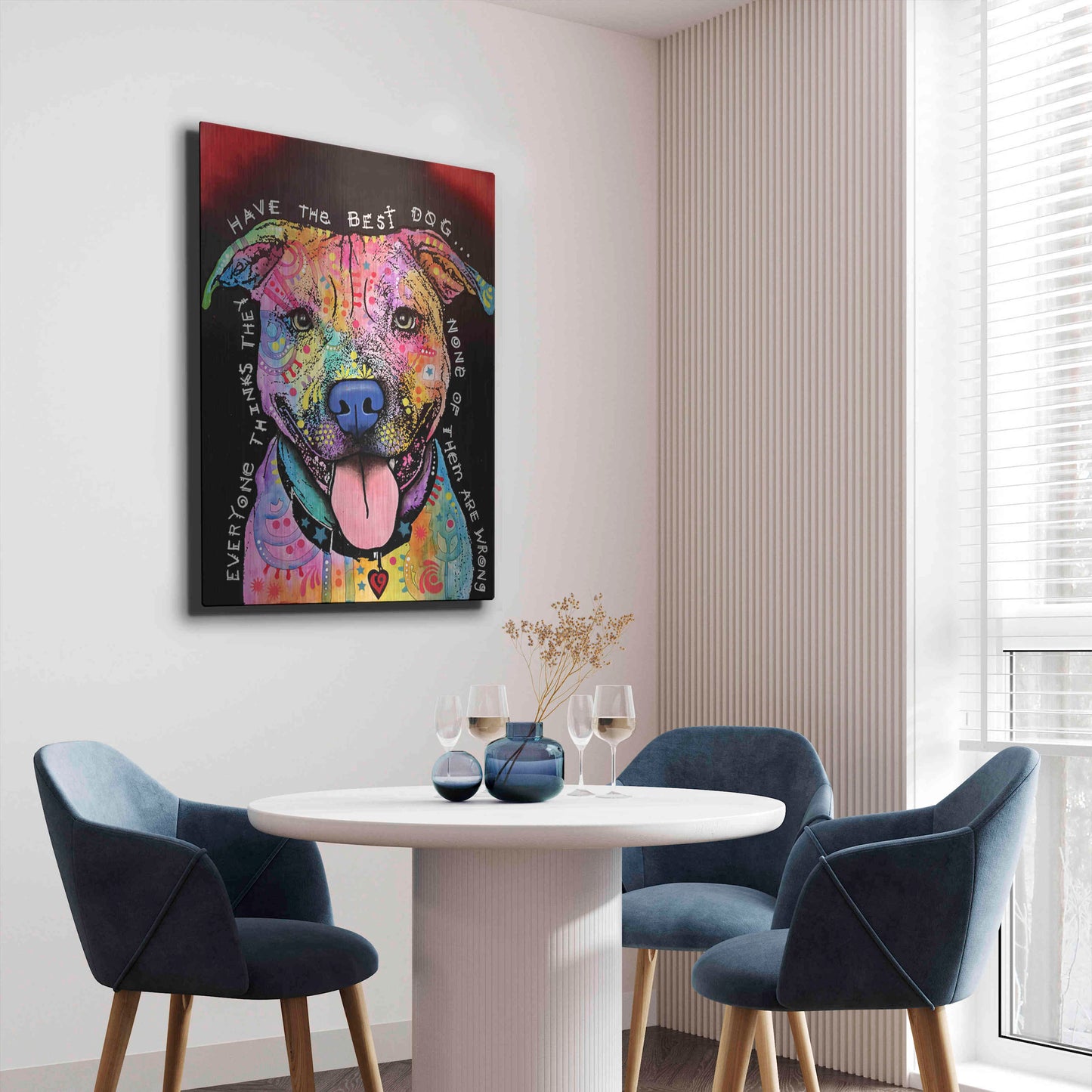 Luxe Metal Art 'Best Dog' by Dean Russo, Metal Wall Art,16x24