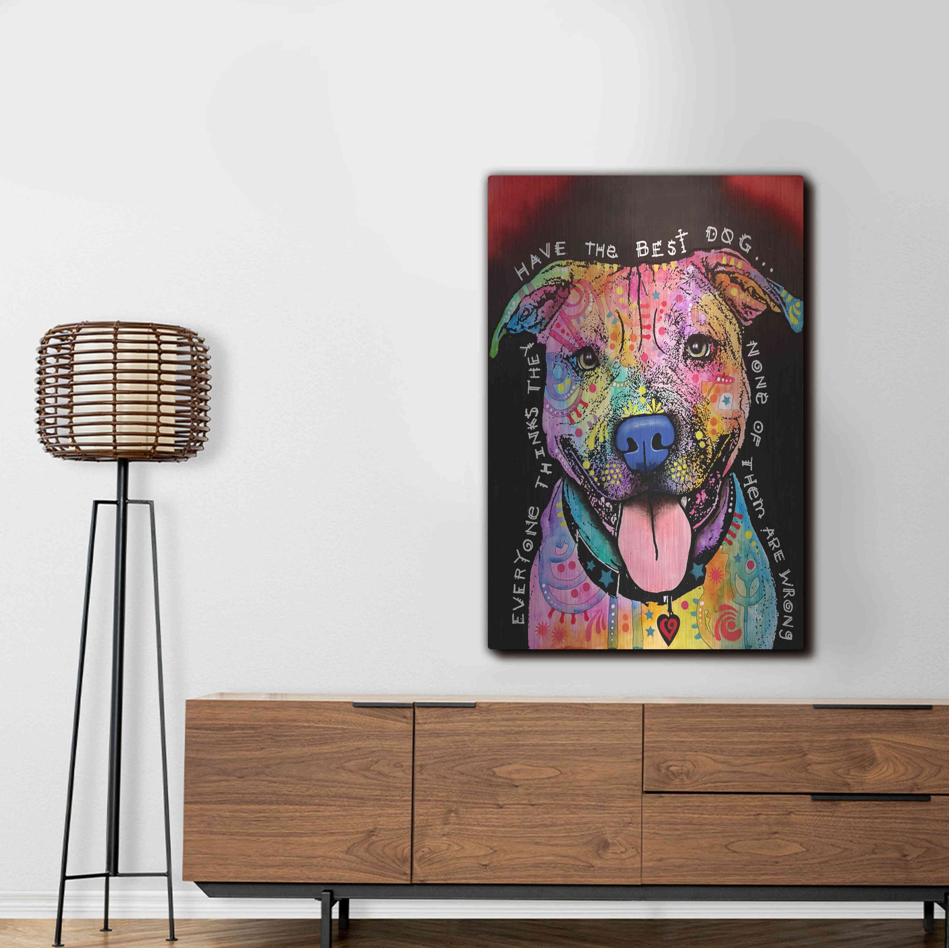 Luxe Metal Art 'Best Dog' by Dean Russo, Metal Wall Art,24x36