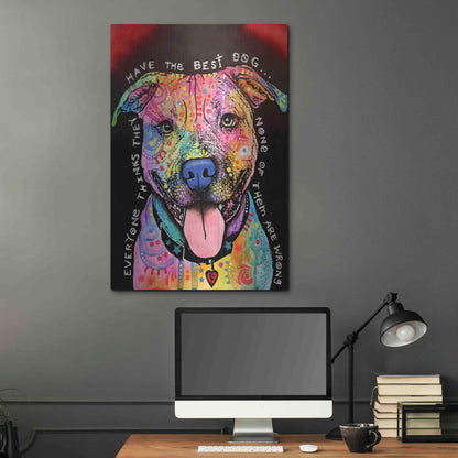 Luxe Metal Art 'Best Dog' by Dean Russo, Metal Wall Art,24x36