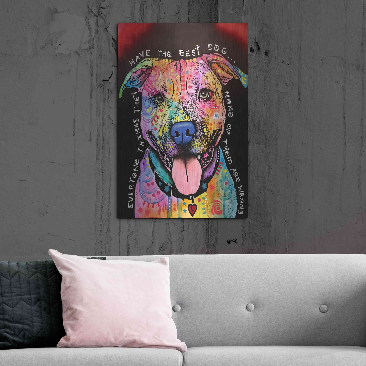 Luxe Metal Art 'Best Dog' by Dean Russo, Metal Wall Art,24x36